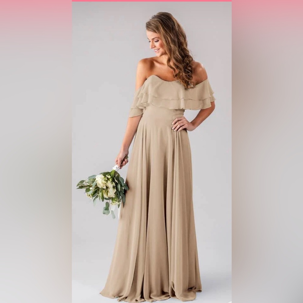Kennedy Blue - latte bridesmaid dress - size 4